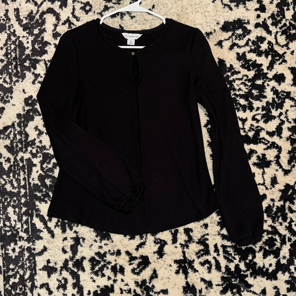 XS black dress top